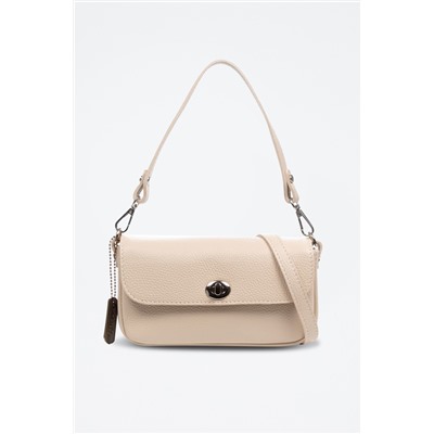Bandolera de piel Ardenno - Beige claro