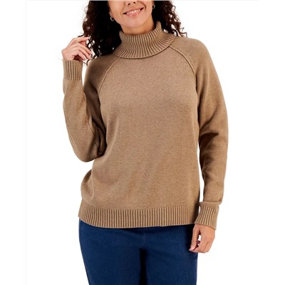 KAREN SCOTT Women's Cotton Turtleneck Sweater, Created for Macy's