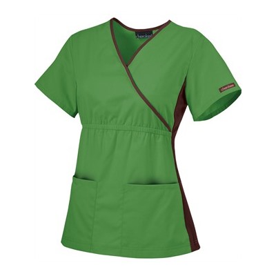 Cherokee Flexibles Scrubs Solid Mock Wrap Top