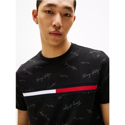 Signature Flag Stripe Logo T-Shirt
