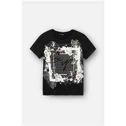 Camiseta flores 100% algodón