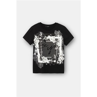 Camiseta flores 100% algodón