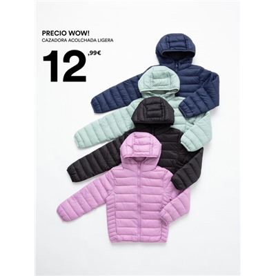LIGHTWEIGHT HOODED PUFFER JACKET