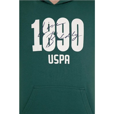Erkek Yeşil Kapüşonlu Sweatshirt