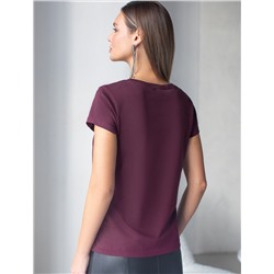 Нарядная футболка с блестящим принтом пайетками