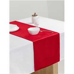 Дорожка настольная, 40х160 см, бархат, красная, Luck gift