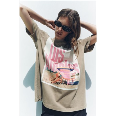 T-SHIRT WITH FRONT PRINT