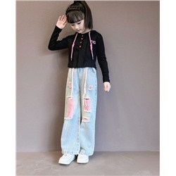 Комплект джинсы+ кофта для девочек