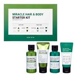 SOME BY MI MIRALCE HAIR&amp;BODY TRAIL KIT Набор: Пептидный шампунь , Пептидная маска против выпадения волос, гель для тела, лосьон для тела 60+30+60+30мл