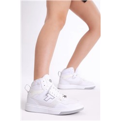 Tonny Black Unisex Beyaz Rahat Kalıp Poli Taban Bağcıklı Uzun Sneaker TBA298