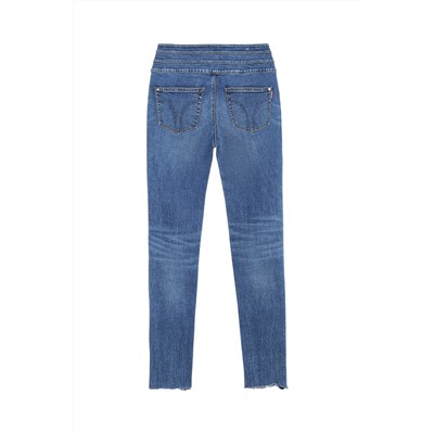 Vaquero slim de tiro alto Azul