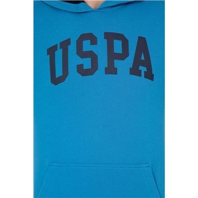 Erkek Kobalt Kapüşonlu Basic Sweatshirt