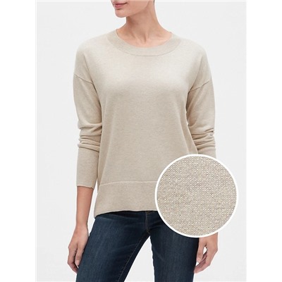 Metallic Crewneck Sweater