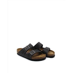 Arizona Soft Footbed Narrow Sandal In Iron Leather