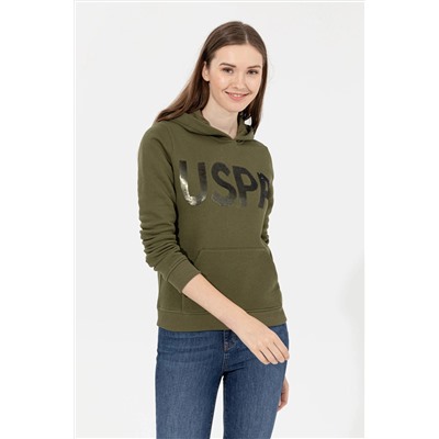Kadın Haki Basic Sweatshirt