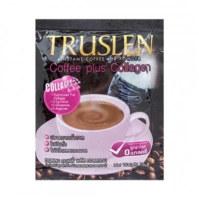 TRUSLEN  Coffee plus collagen Напиток кофейный растворимый Труслен Кофе Плюс Коллаген 16г