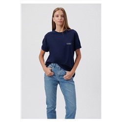 Mavi Logo Baskılı Lacivert Tişört Loose Fit / Bol Rahat Kesim 1611309-70491