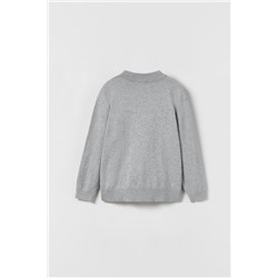FINE GAUGE KNIT SWEATER WITH MOCK NECK