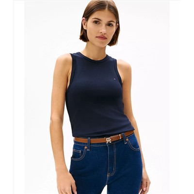 Slim Fit Stretch-Rib Tank Top