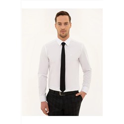 Pierre Cardin Dacron Dokuma Slim Fit Beyaz Gömlek 1619809