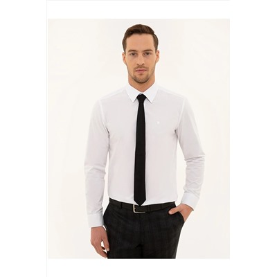 Pierre Cardin Dacron Dokuma Slim Fit Beyaz Gömlek 1619809