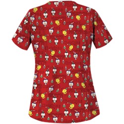 UA Christmas Chicks Red Scrub Top