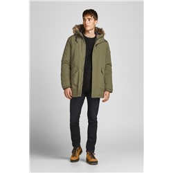 Chaqueta con capucha Caqui