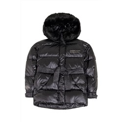Anorak con capucha Negro