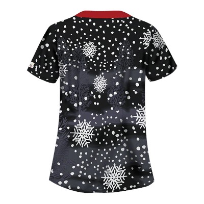 UA Snow Season Black Scrub Top