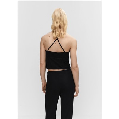 Top punto cuello halter