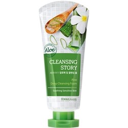 Welcos Очищающая пенка с экстрактом алое Cleansing Story Aloe Deep Foam Cleansing