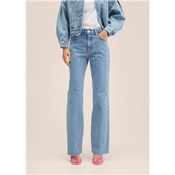 Vaqueros rectos tiro alto -  Mujer | MANGO OUTLET Melilla