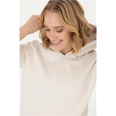 Kadın Taş Kapüşonlu Basic Sweatshirt