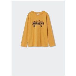 Camiseta manga larga estampada -  Niño | MANGO OUTLET España