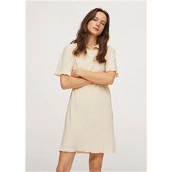 Vestido camisero textura -  Mujer | MANGO OUTLET España