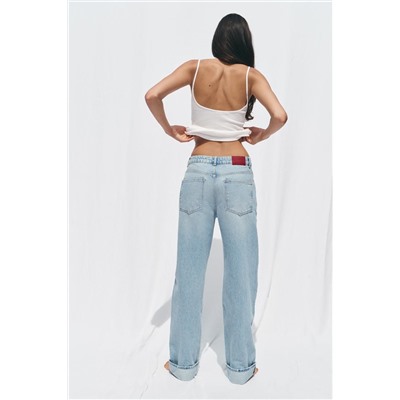 JEANS Z1975 STRAIGHT FULL LENGTH TIRO ALTO CINTURA CRUZADA