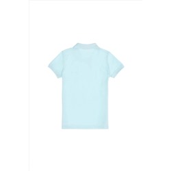 Erkek Çocuk Su Yeşili Basic Polo Yaka T-Shirt