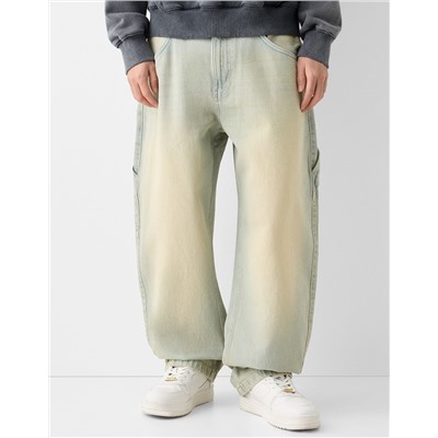 Balloon-fit carpenter jeans