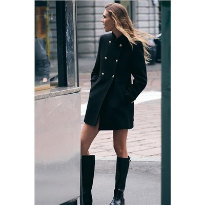 WOOL DOUBLE-BREASTED COAT