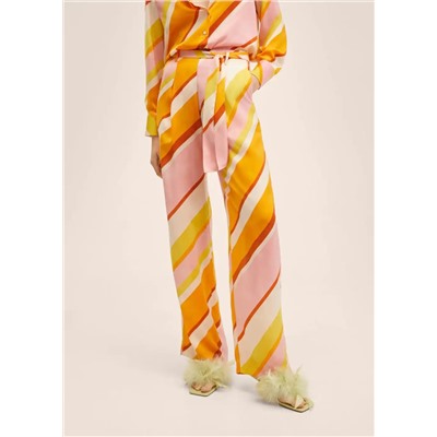 Pantalón palazzo estampado -  Mujer | MANGO OUTLET Melilla
