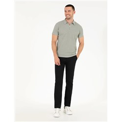 Siyah Regular Fit Kanvas Pantolon