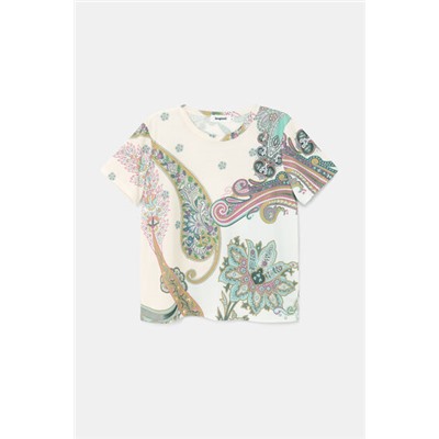 Camiseta manga corta paisley