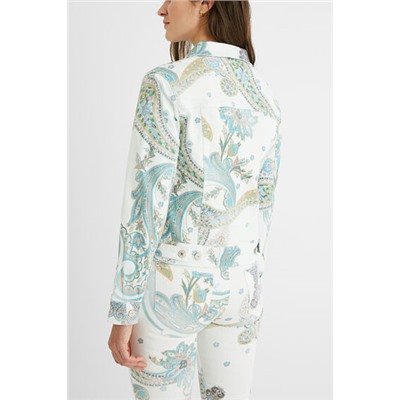 Chaqueta vaquera slim paisley
