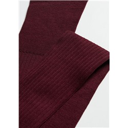 Lange gerippte Herrensocken mit Fil d‘Ecosse