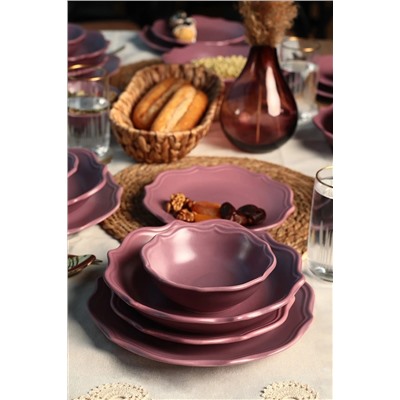 Keramika Romeo Mat Violet Yemek Takımı 24 Parça 6 Kişilik TY002024F990A0000000AET600