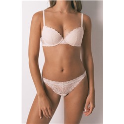 Tanga tira encaje rosa
