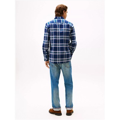 Regular Fit Plaid Stretch Oxford Shirt