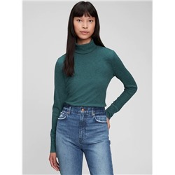 Ribbed Turtleneck T-Shirt