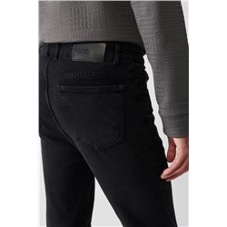 Antrasit Eskitme Yıkamalı Esnek Ekstra Slim Fit Dar Kesim Jean Pantolon