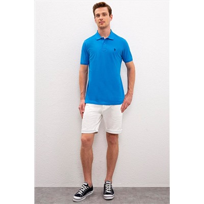 Erkek Kobalt Basic Polo Yaka Tişört